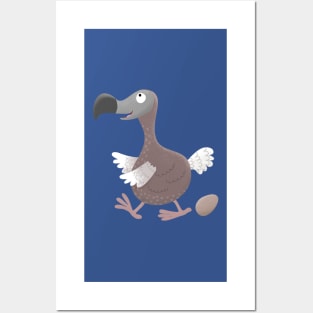 Funny dodo bird cartoon illustration Posters and Art